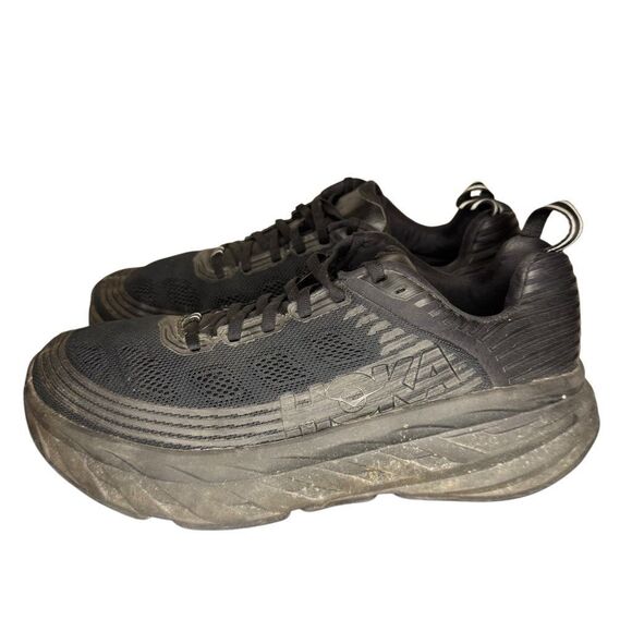 Mens Sneakers Hoka One One M Bondi 6 Running F27219K Black Size US 9.5 - Picture 2 of 9